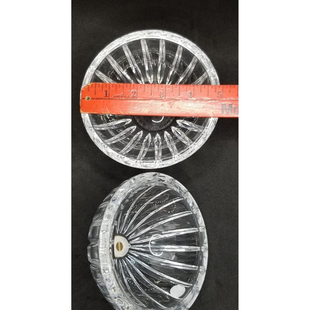 St George Holiday Magic DePlomo 24% Lead Crystal Candy Dish Bowl Tree Ornament - Picture 10 of 12